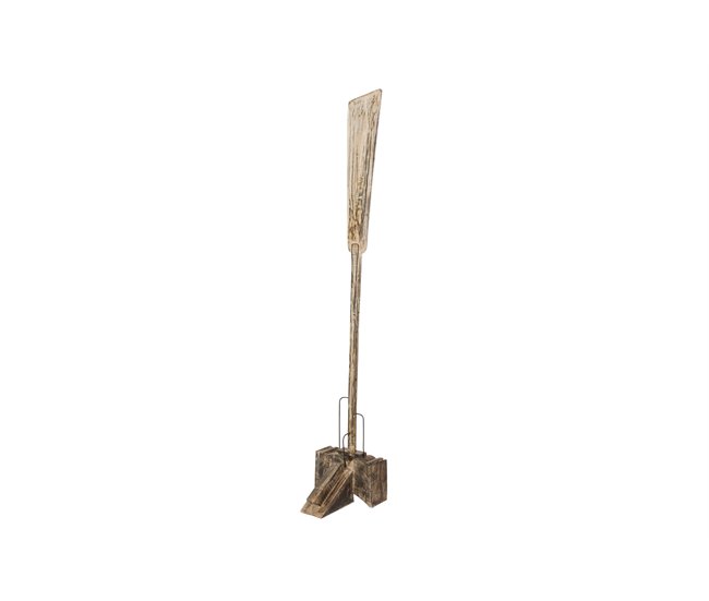 Conforama Figura Decorativa Madera Marron 34x30x185 Cm