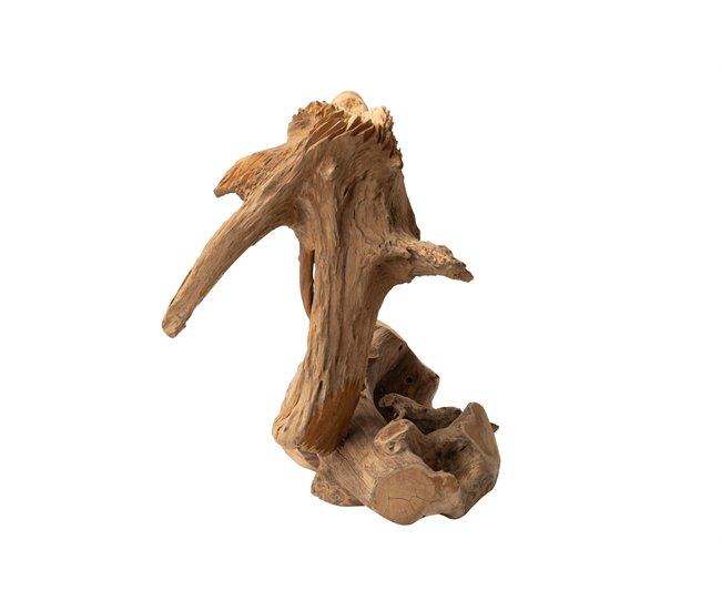 Conforama Figura Decorativa Madera Teca Aguila 40x25x30 Cm