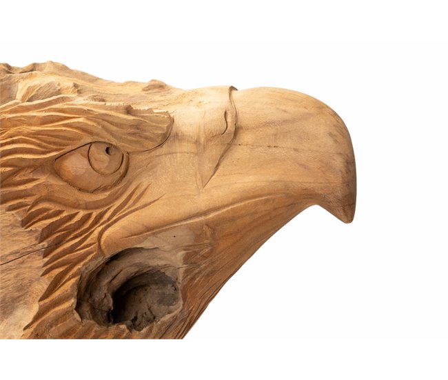 Conforama Figura Decorativa Madera Teca Aguila 40x25x30 Cm