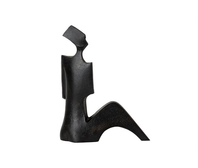 Conforama Figura Decorativa Mujer Metal Negra 22x8x28 Cm