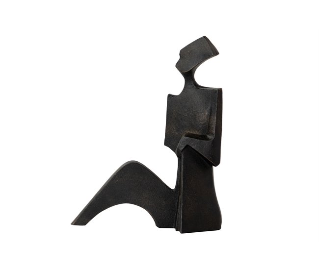 Conforama Figura Decorativa Mujer Metal Negra 22x8x28 Cm