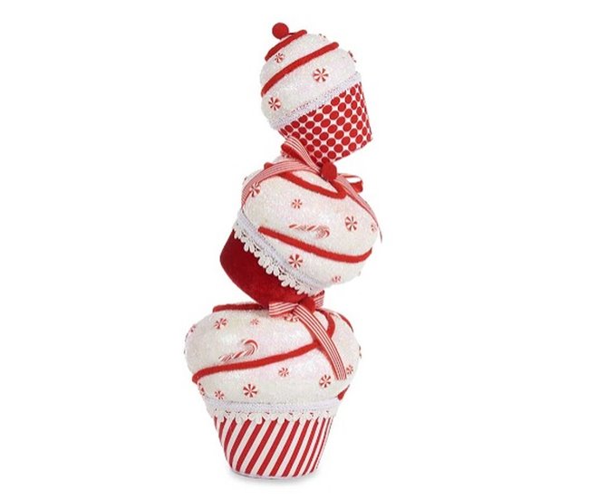 Conforama Figura Decorativa Torre Pastel Blanco Rojo Poliestireno 20 X 50 X 20 Cm (2 Unidades)