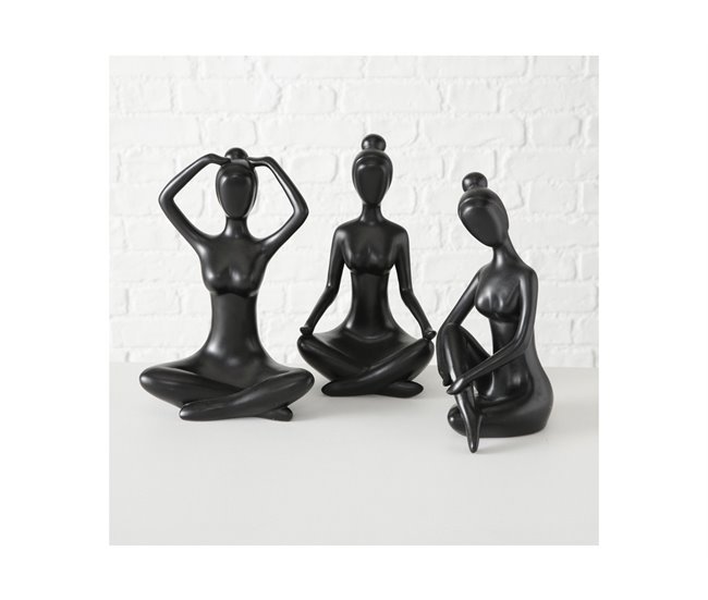 Conforama Figura decorativa YOGA negra surtida marca BOLTZE