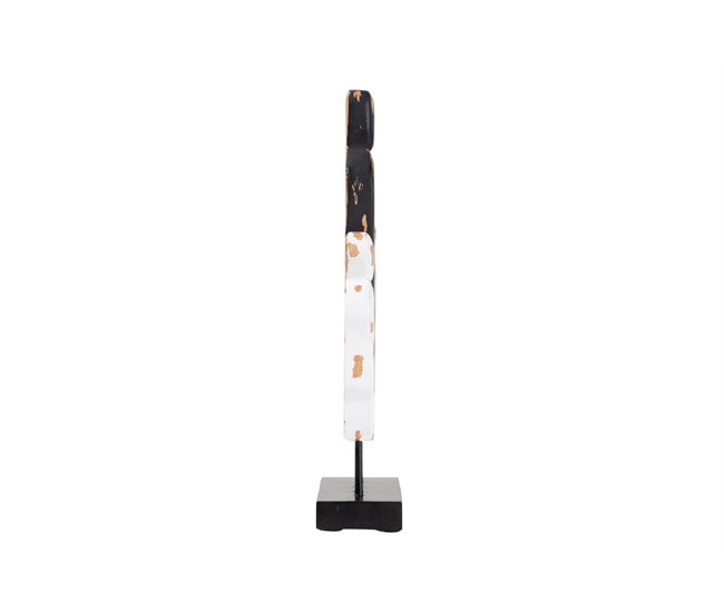 Conforama Figura Familia Metal Madera Mango 22x9x46 Cm