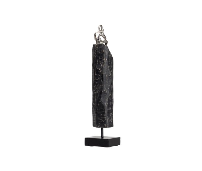 Conforama Figura Hombre Aluminio Metal Madera 10x10x47 Cm