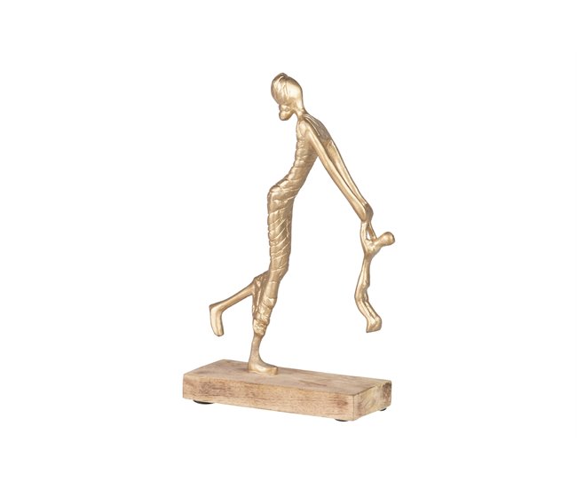 Conforama Figura Madre E Hijo Aluminio Mdf 19x8x33 Cm