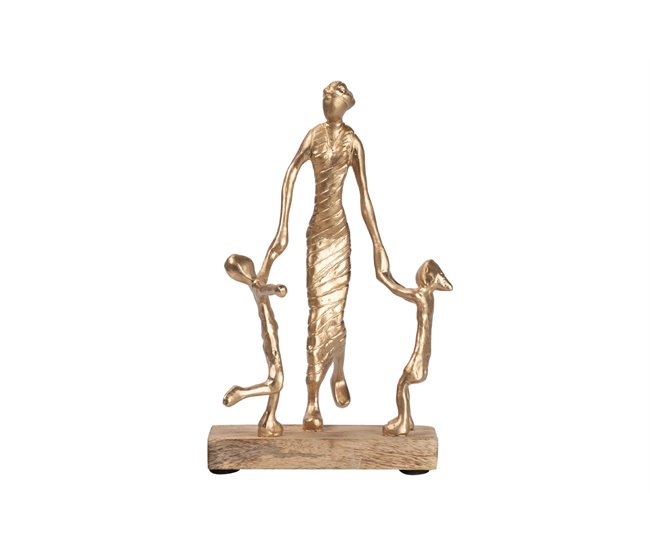Conforama Figura Madre E Hijos Aluminio 19x21x33 Cm