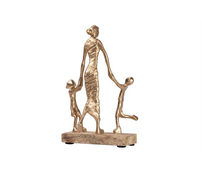 Conforama Figura Madre E Hijos Aluminio 19x21x33 Cm