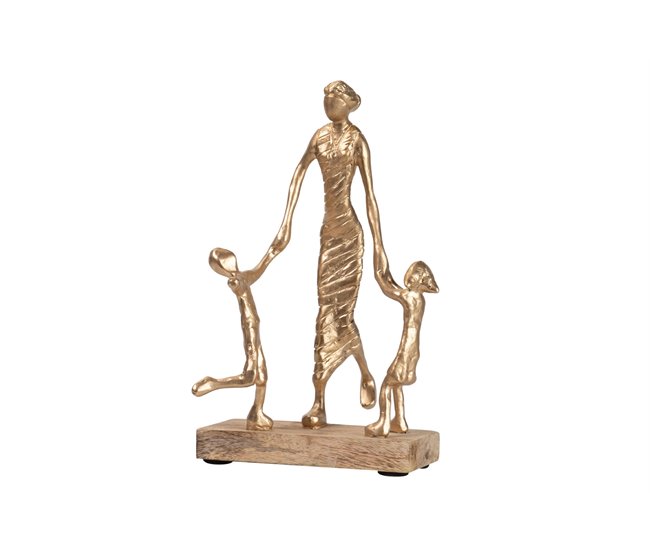 Conforama Figura Madre E Hijos Aluminio 19x21x33 Cm