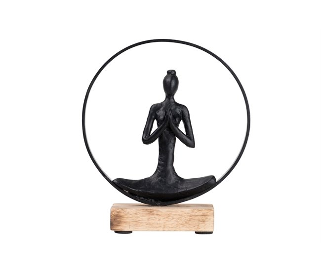 Conforama Figura Metal Poliresina Madera 23x8x27 Cm