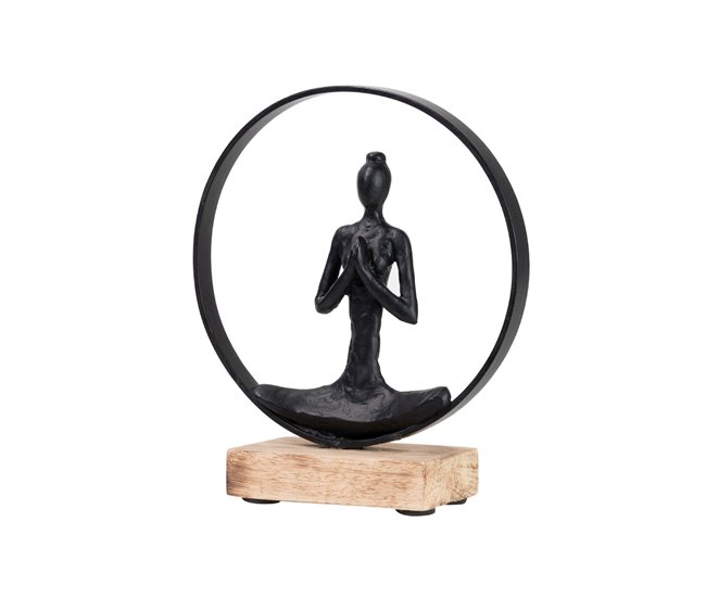 Conforama Figura Metal Poliresina Madera 23x8x27 Cm