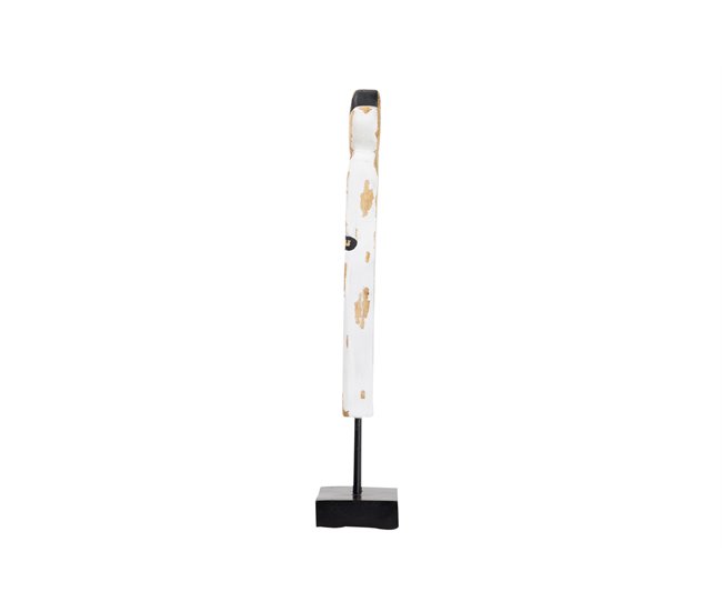 Conforama Figura Pareja Metal Madera Mango 14x9x49 Cm