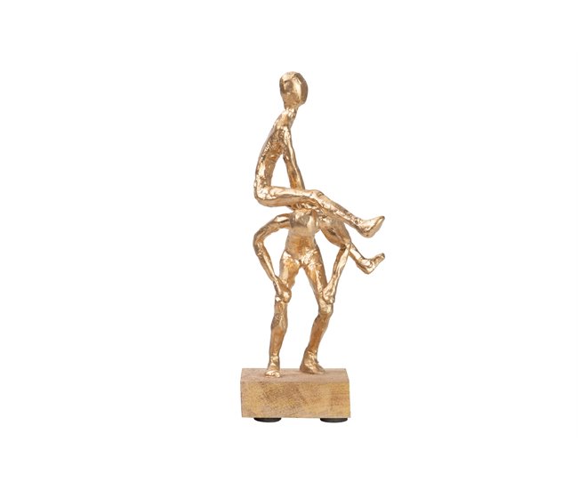 Conforama Figura Pareja Poliresina Madera Mango 19x13x32 Cm