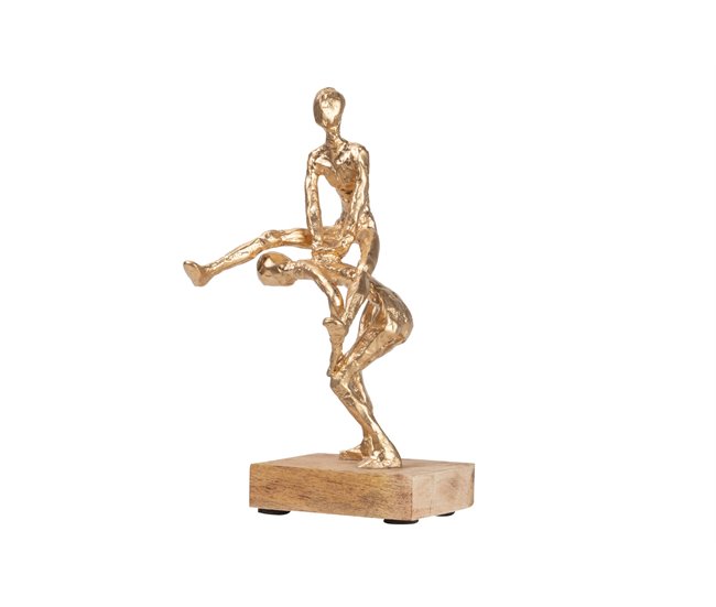 Conforama Figura Pareja Poliresina Madera Mango 19x13x32 Cm