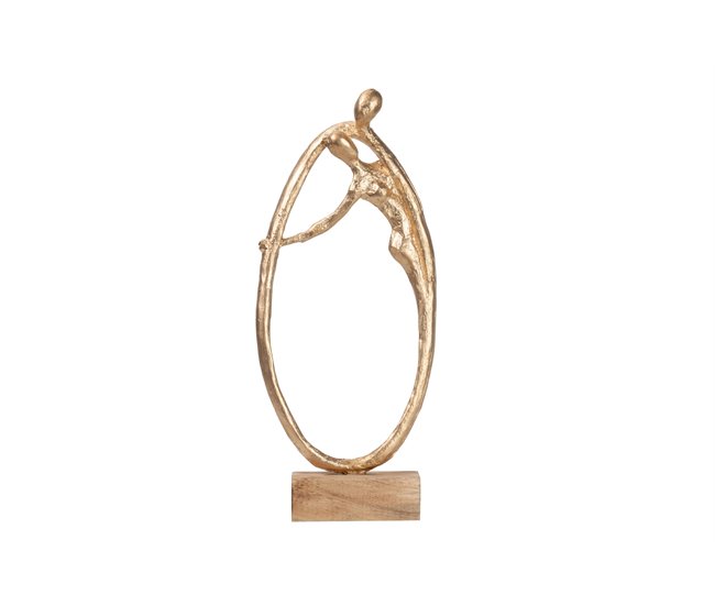 Conforama Figura Pareja Poliresina Madera Mango 28x8x48 Cm