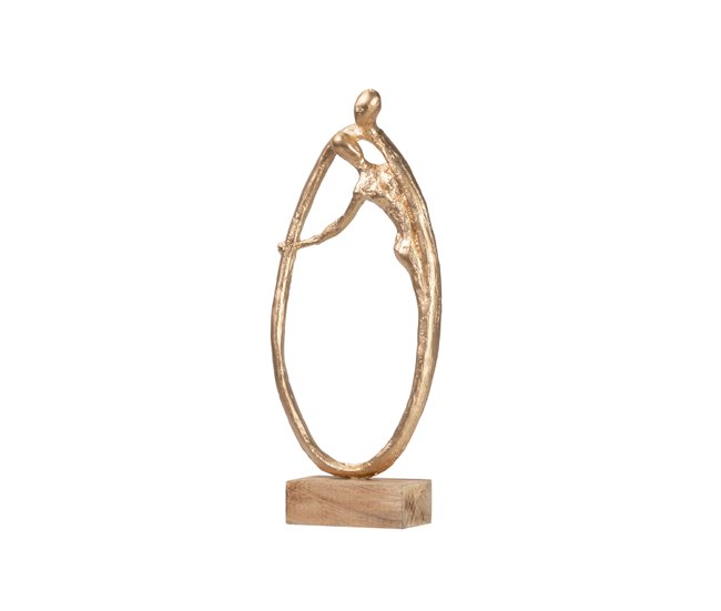 Conforama Figura Pareja Poliresina Madera Mango 28x8x48 Cm