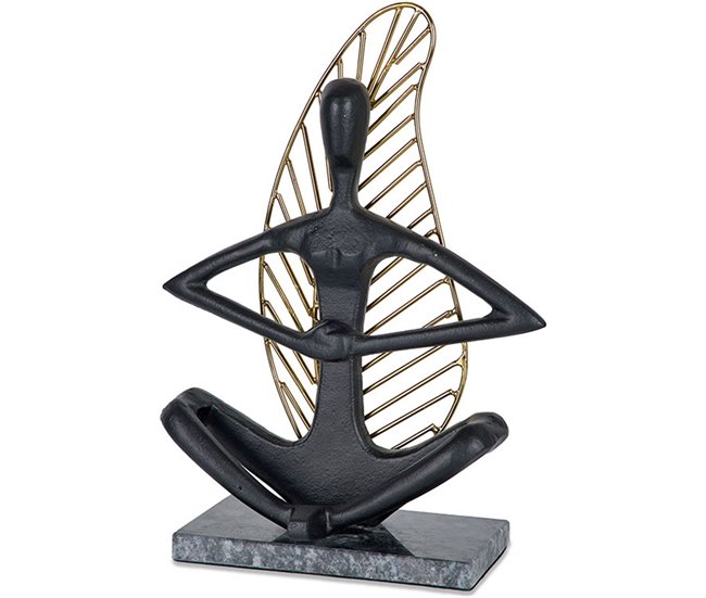 Conforama Figura Presume De Casa Asana24*32*11negro/doradometal/marmol