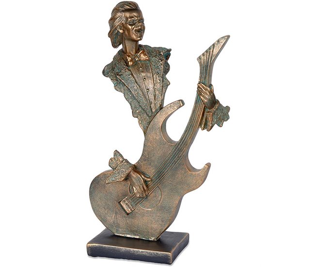 Conforama Figura Presume De Casa Cobre19*33*10.5cobre/azuladoresina