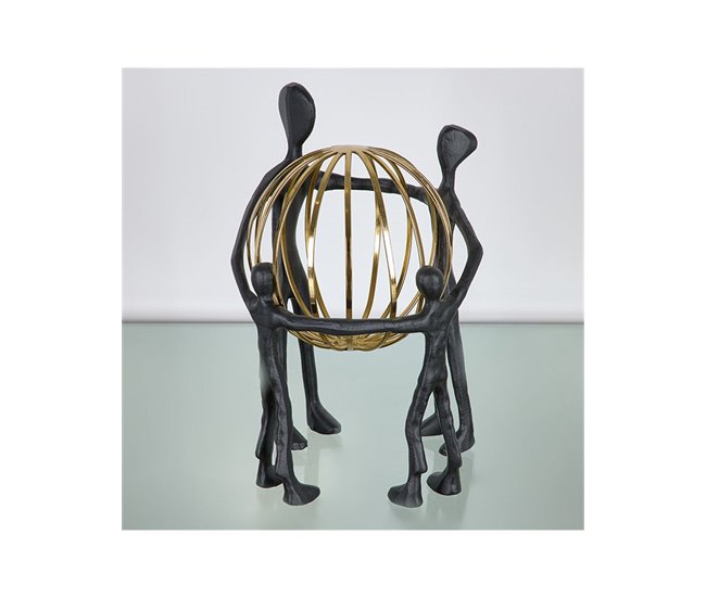 Conforama Figura Presume De Casa Hearth19*30*21negro/doradometal/marmol