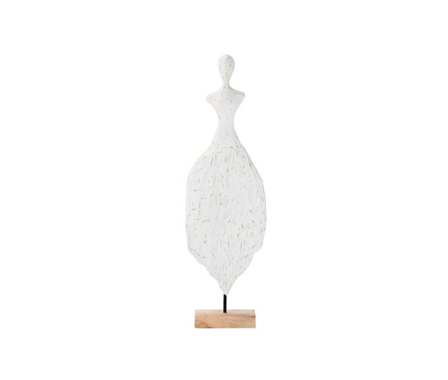 Conforama Figura Señora Metal Madera Mango 21x9x67 Cm