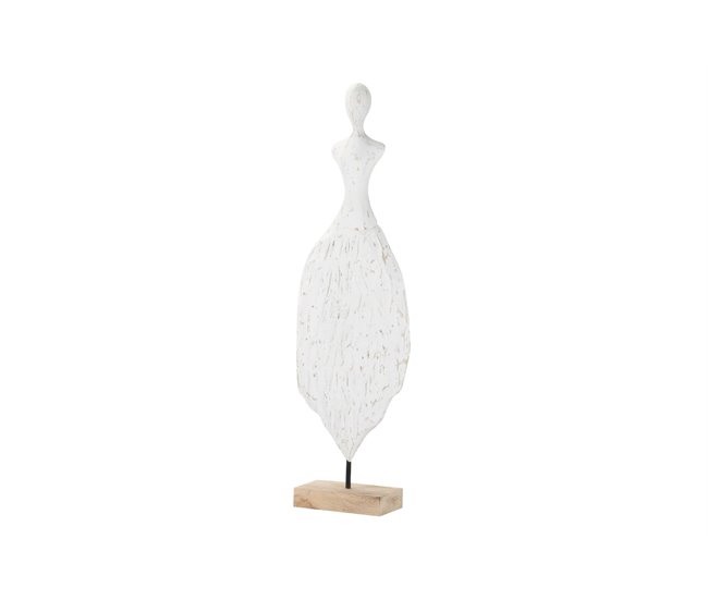 Conforama Figura Señora Metal Madera Mango 21x9x67 Cm