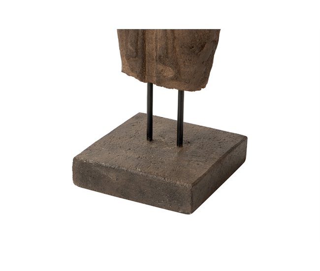 Conforama Figura Torso Hombre Piedra Marron 20x20x70 Cm