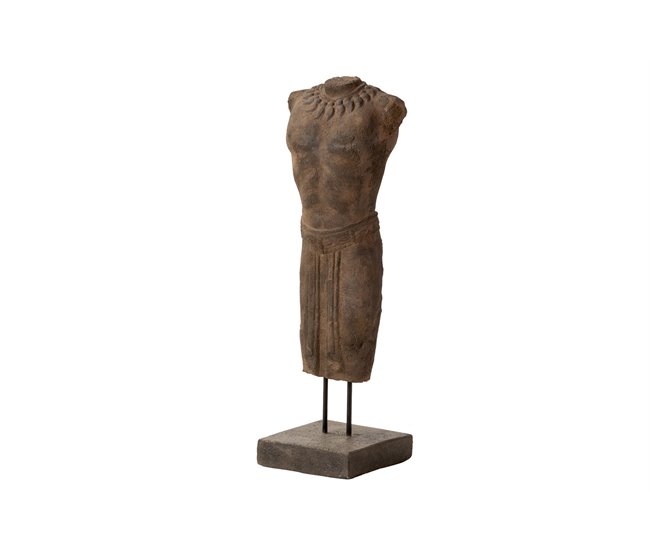 Conforama Figura Torso Hombre Piedra Marron 20x20x70 Cm