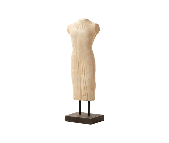 Conforama Figura Torso Hombre Terracota Blanco 40x35x130 Cm