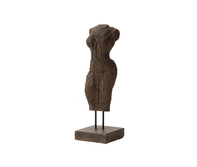 Conforama Figura Torso Mujer Piedra Marron 20x20x60 Cm