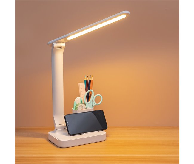 Conforama Flexo Acrilico Color Blanco Serie Bosco 17cm