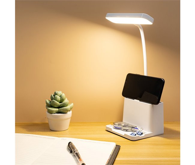 Conforama Flexo Acrilico Color Blanco Serie Genio 12cm