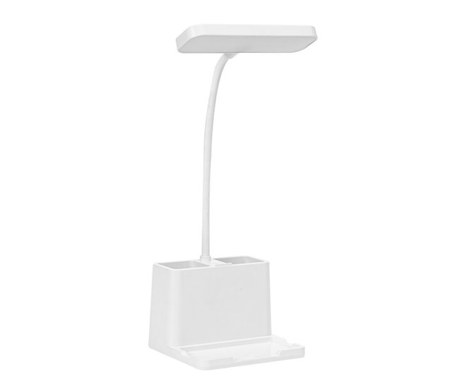Conforama flexo acrilico color blanco serie genio 12cm
