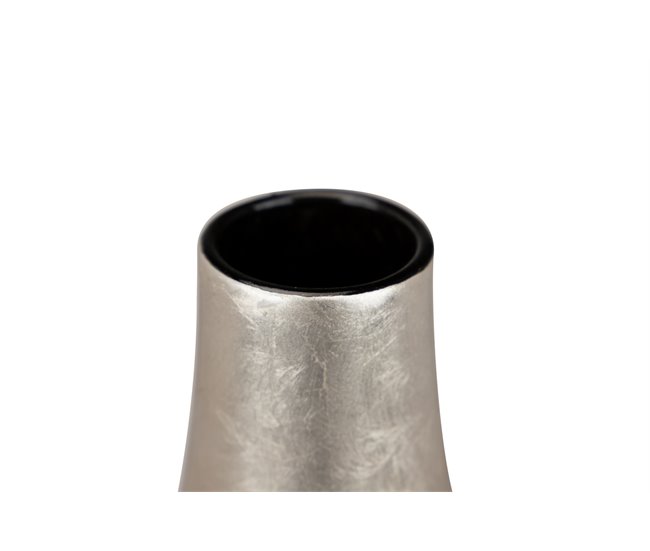 Conforama Florero Ceram. Lacada Plata Marron 19 5x19 5x59 Cm