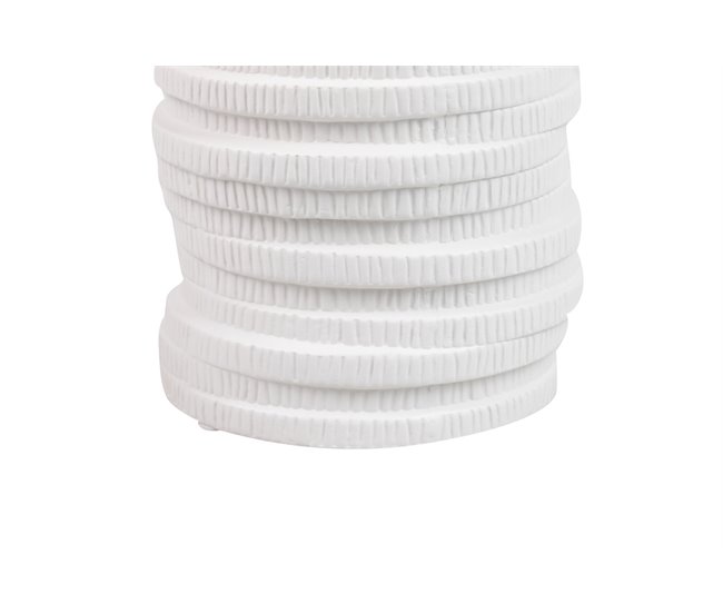 Conforama Florero Ceramica Blanco Skopelos 15x15x39 Cm