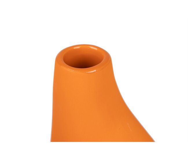 Conforama Florero Ceramica Color Naranja Zante 18x8x30 Cm