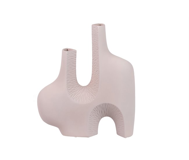 Conforama Florero Ceramica Color Rosado Zante 32x9x37 Cm