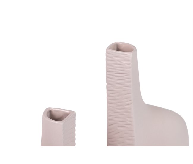 Conforama Florero Ceramica Color Rosado Zante 32x9x37 Cm