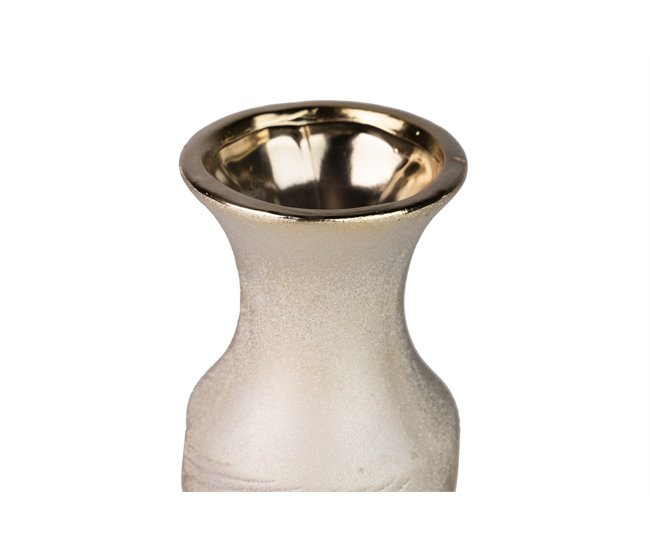 Conforama Florero Ceramica Geometrico Champagne 11x11x30 Cm