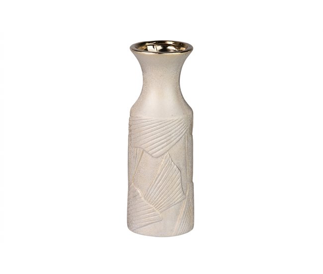 Conforama Florero Ceramica Geometrico Champagne 11x11x30 Cm