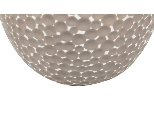 Conforama Florero Ceramica Gris Blanco 21x21x29 5 Cm