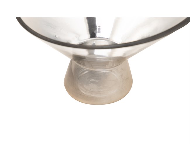 Conforama Florero Cristal Trans. Rosa Dorado 20x20x14 Cm