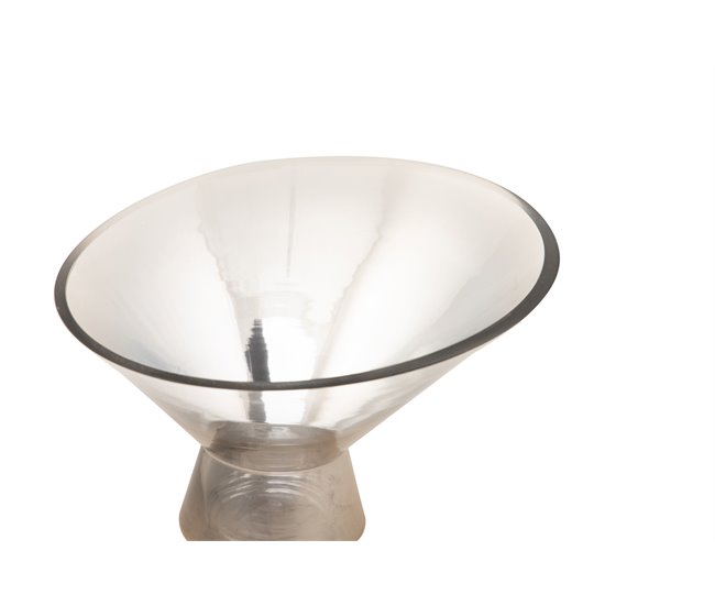 Conforama Florero Cristal Trans. Rosa Dorado 20x20x14 Cm