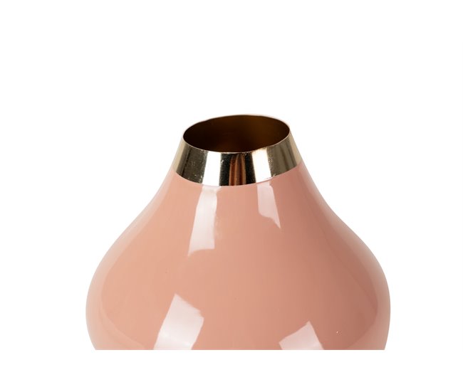Conforama Florero Metal Dorado Frambuesa 16x16x19 Cm