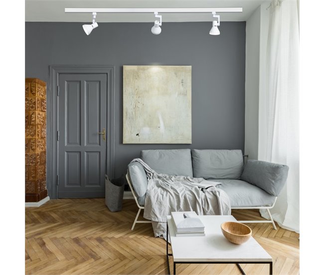 Conforama FORLIGHT Forlight Cone - Proyector De Carril Para Bombilla E27 Monofásico. Color Blanco