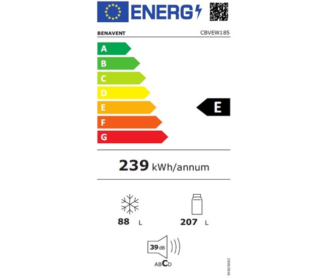 Conforama Frigorífico Combi 1 86M 294L No Frost Blanco BENAVENT CBVEW185