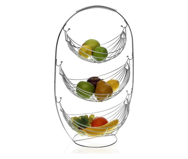 Conforama Frutero Versa Metal Acero (27 x 59 x 36 cm)