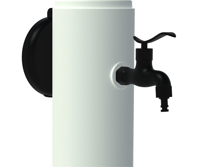 Conforama Fuente De Jardín Blanca Con Agua Fría Equipada Con Manguera. Bandeja De Recogida De Agua Con Rejilla De Aluminio Para Recoger Las Hojas. Manguera Flexible Interna. Doble Conexión De Agua. Para Actividades Al Aire Li