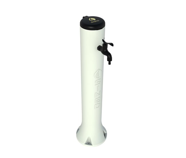 Conforama Fuente de jardín blanca modelo Tritone con predisposición para acoples rápidos de manguera de jardín. Diámetro 15 cm altura 100 cm. Fuente fabricada en HDPE (polietileno de alta resistencia) resistente a los rayos