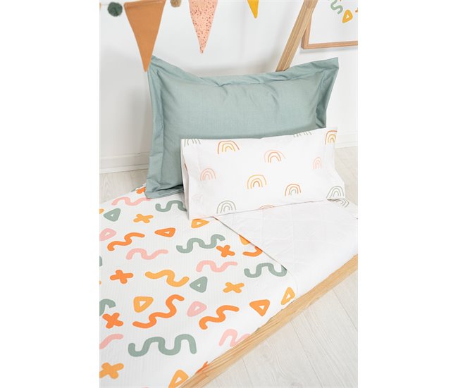 Conforama Funda Cuadrante Infantil Textura Agua Textura - Verde Agua - 50X70