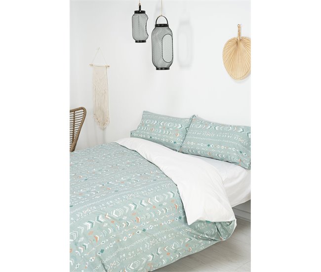 Conforama Funda Nórdica Azteca Azteca - Verde Agua - Cama90 (160X270)